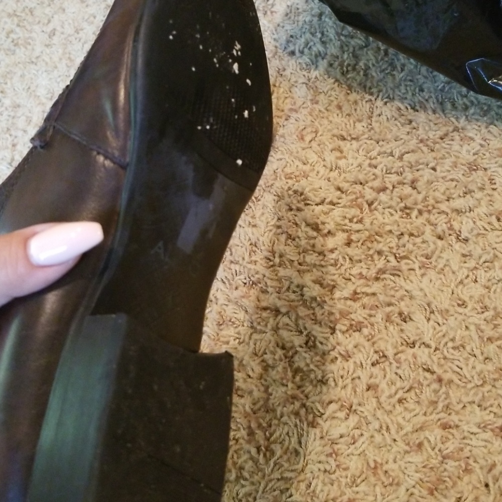 Brown slide on dress shoes - Picture 3 of 3